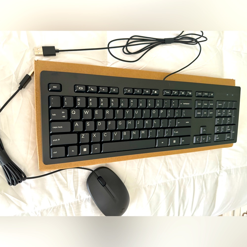 HP 125 Wired Keyboard and Mouse